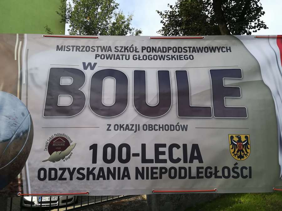 Plakat mistrzostw Powiatu Głogowskiego w boule